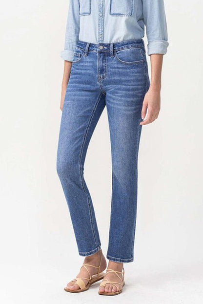 Hazel Blues® | Lovervet Maggie Midrise Slim Ankle Straight Jeans