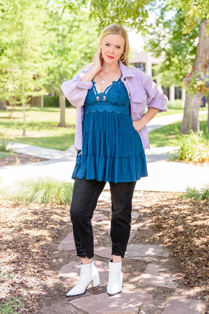 Hazel Blues® | Magic Touch Tank in Teal
