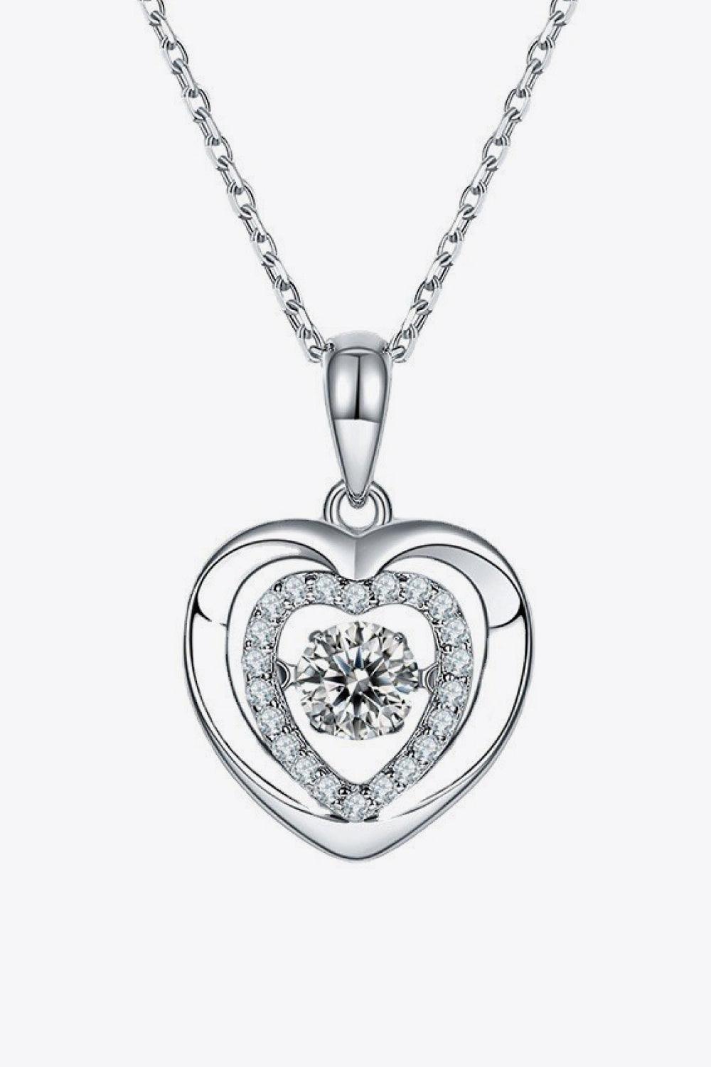 Hazel Blues® | Moissanite Heart Pendant Necklace
