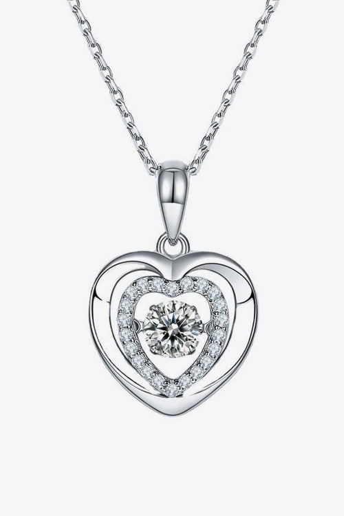 Hazel Blues® | Moissanite Heart Pendant Necklace