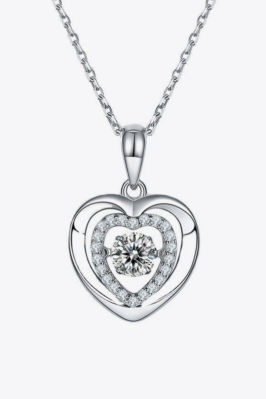 Hazel Blues® | Moissanite Heart Pendant Necklace