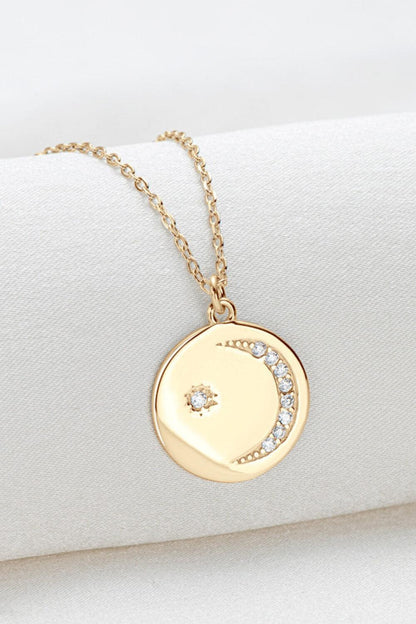 Hazel Blues® | Moissanite Round Pendant Necklace