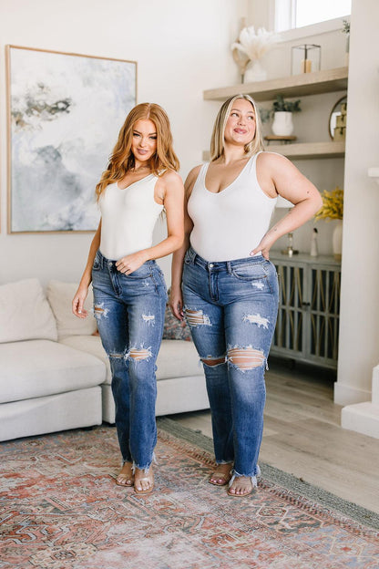Hazel Blues® |  O'Hara Destroyed Straight Jeans