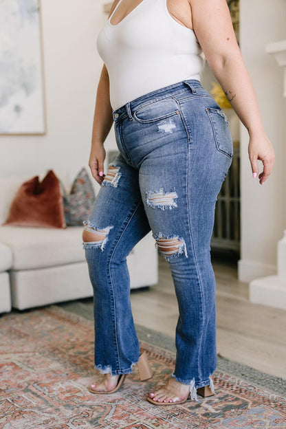 Hazel Blues® |  O'Hara Destroyed Straight Jeans