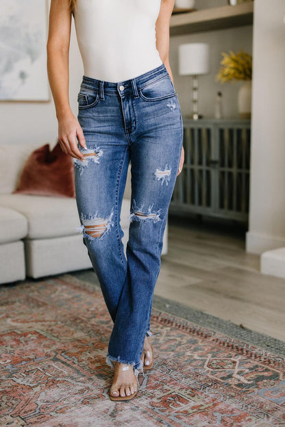 Hazel Blues® |  O'Hara Destroyed Straight Jeans