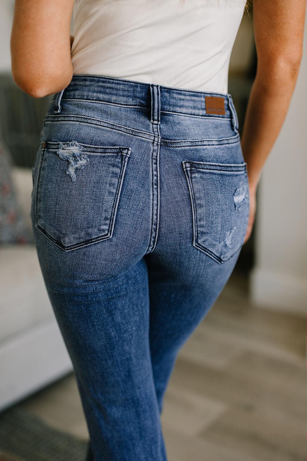 Hazel Blues® |  O'Hara Destroyed Straight Jeans