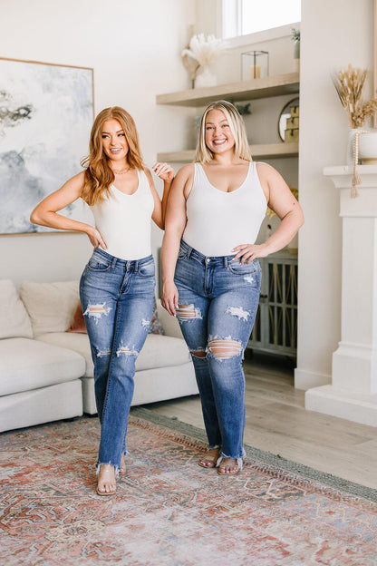 Hazel Blues® |  O'Hara Destroyed Straight Jeans