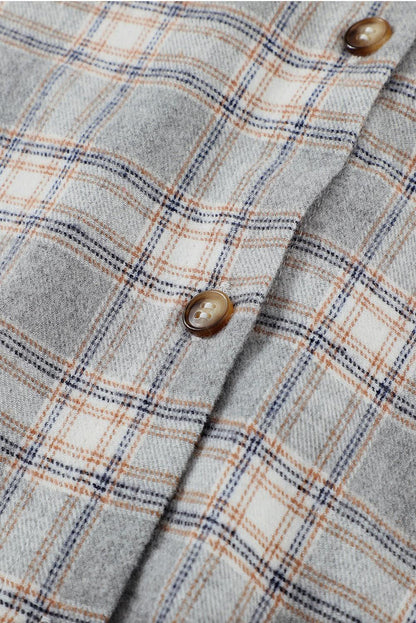 Hazel Blues® | Plaid Drawstring Hooded Shacket