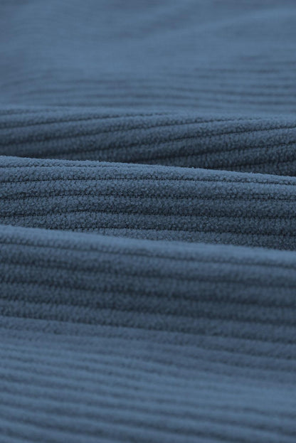 Hazel Blues® | Pocketed Button Ribbed Textured Shacket