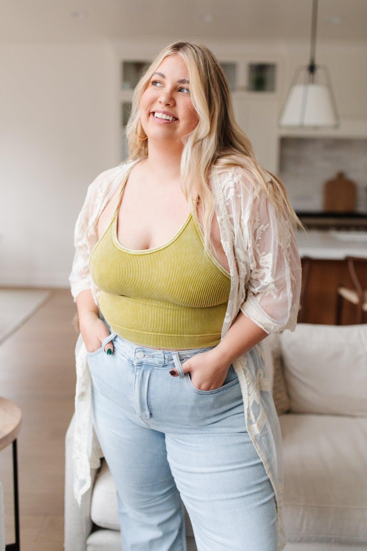 Hazel Blues® | Rendezvous Crop Tank In Mustard