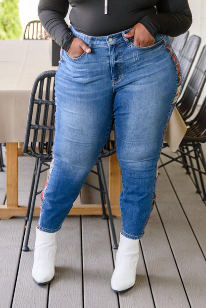 Hazel Blues® | Rio Western Print Relaxed Jeans