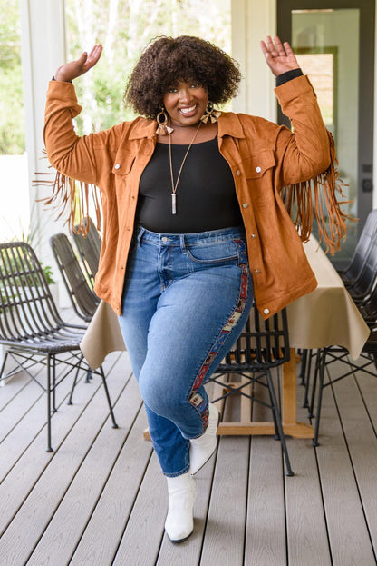 Hazel Blues® | Rio Western Print Relaxed Jeans