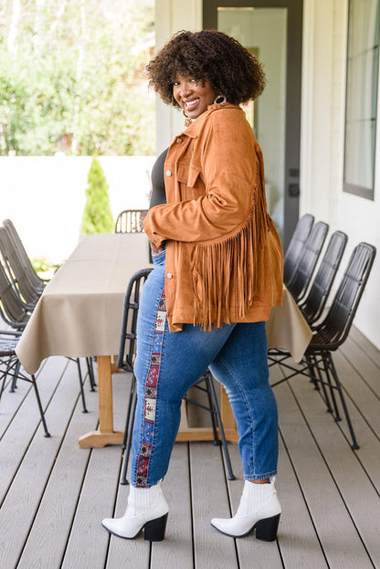 Hazel Blues® | Rio Western Print Relaxed Jeans