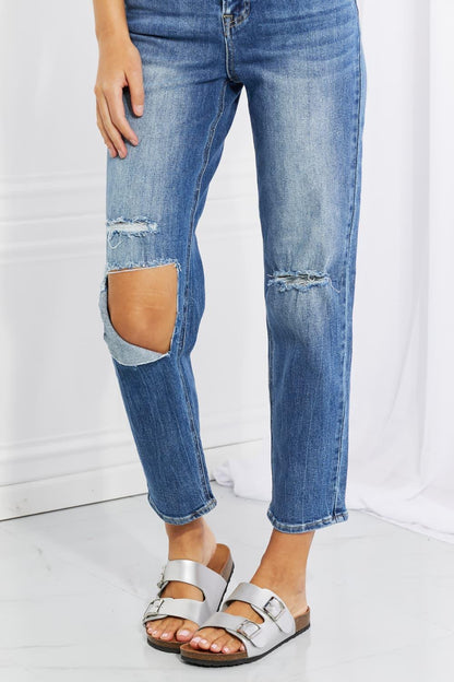 Hazel Blues® | RISEN Emily High Rise Relaxed Jeans