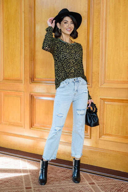 Hazel Blues® | Sass Of It All Animal Print Top