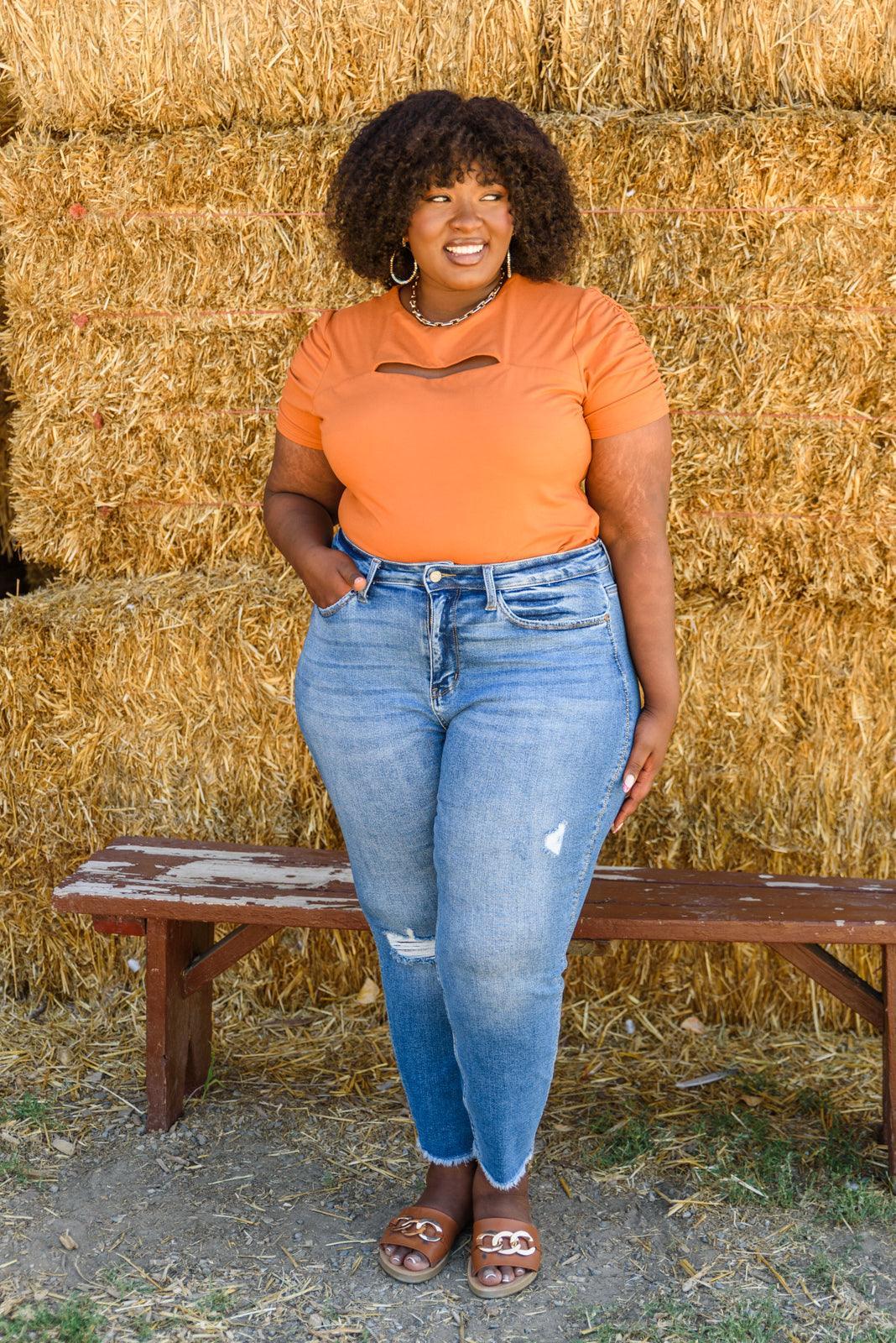 Hazel Blues® | Spare Your Time Bodysuit In Rust