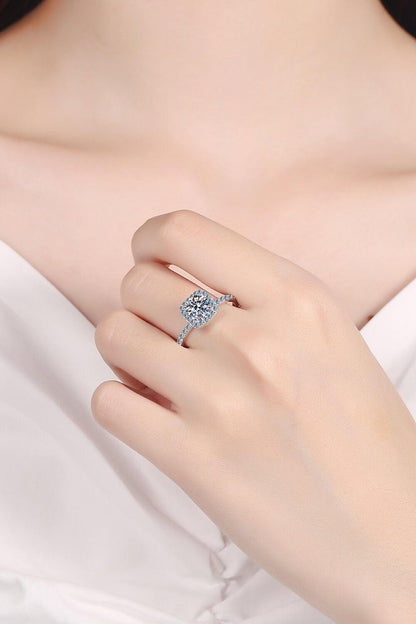 Hazel Blues® | Square Moissanite Ring