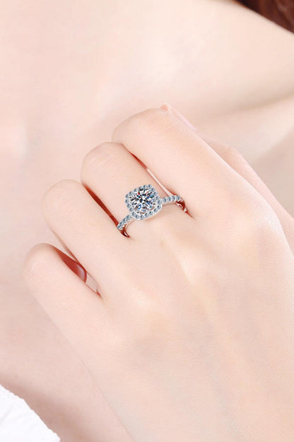 Hazel Blues® | Square Moissanite Ring