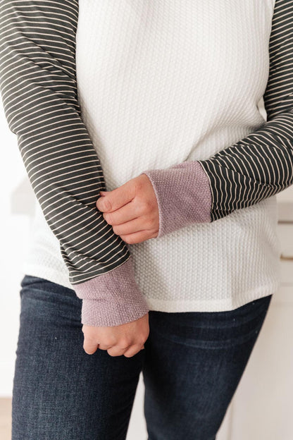 Hazel Blues® | Suave Stripes Raglan Top