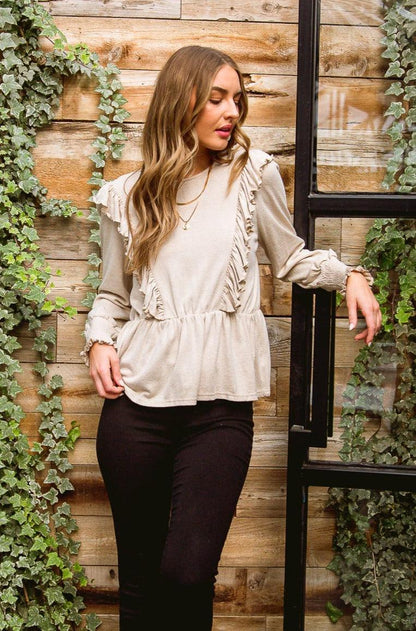Hazel Blues® | Sweet Confession Top In Seashell
