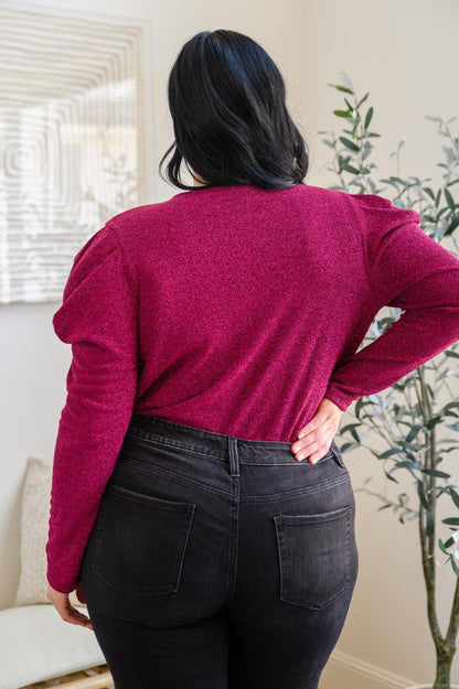 Hazel Blues® | Take Me Out Faux Wrap Bodysuit In Magenta