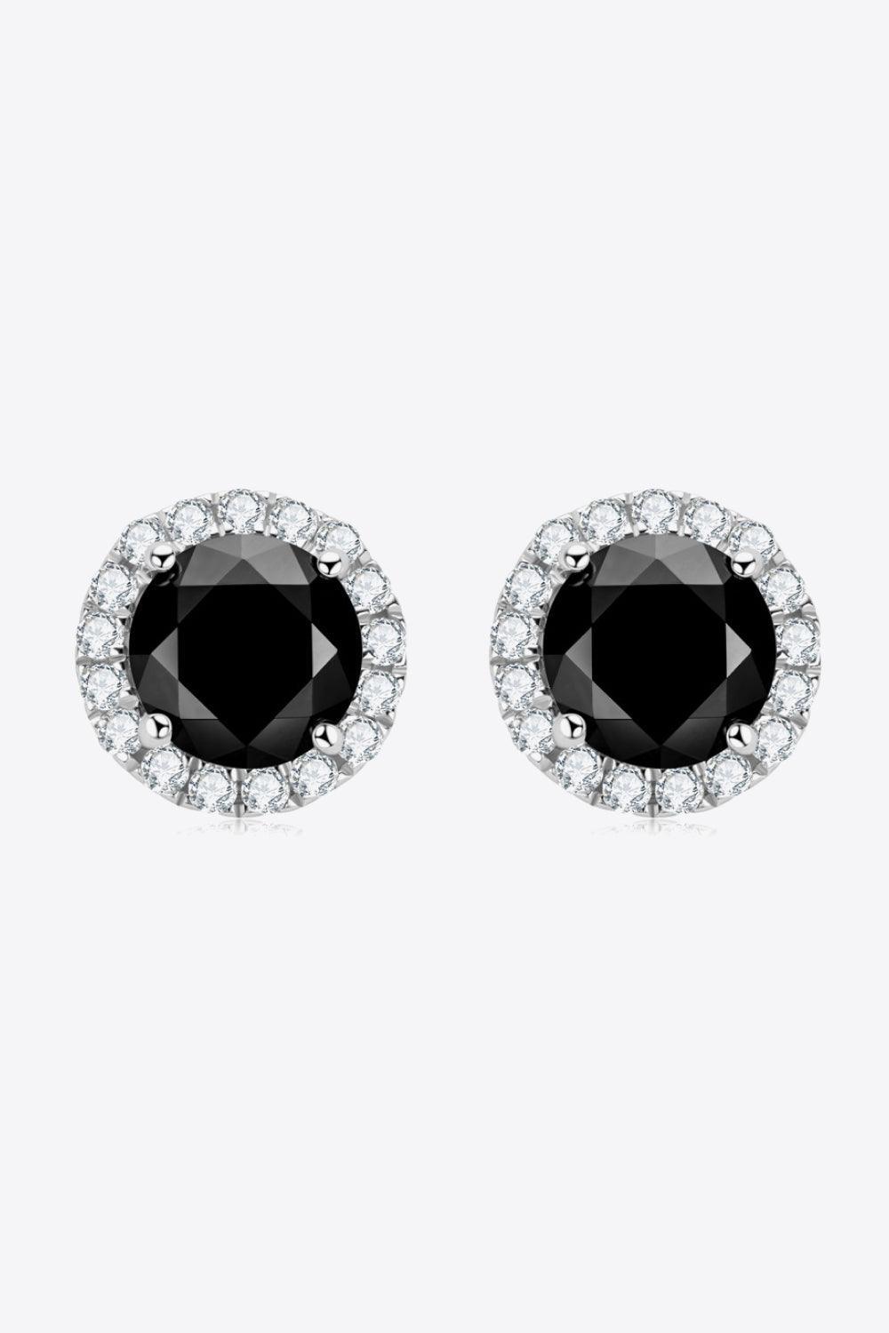 Hazel Blues® | Two-Tone 4-Prong Moissanite Stud Earrings