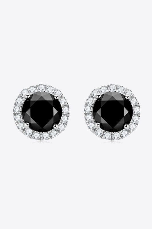 Hazel Blues® | Two-Tone 4-Prong Moissanite Stud Earrings