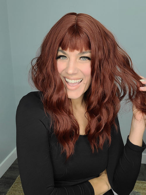Hazel Blues® | Wavy Synthetic Wig in Auburn
