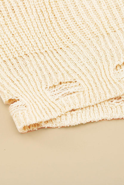 Hazel Blues® | Zipper V-Neck Dropped Sleeve Hooded Solid Sweater