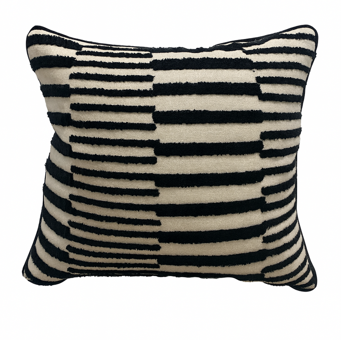 HINNOYA - Coussin en coton velours blanc OEKO-TEX® 45 x 45