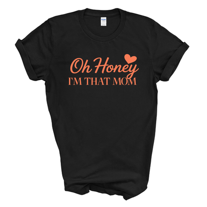 I Am That Mom Graphic Tee (Coral Print)