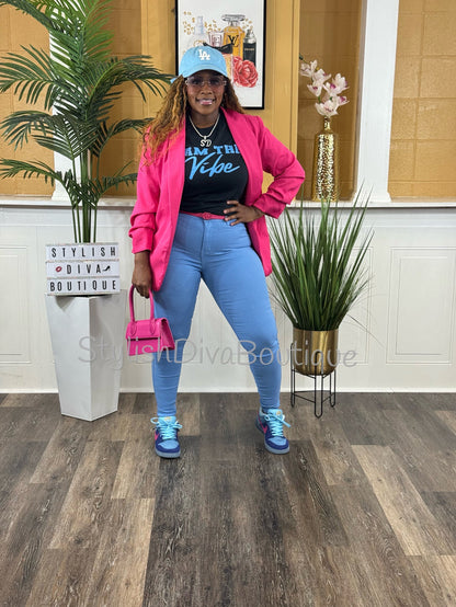 I AM the Vibe Graphic Tee (Columbia Blue Print)