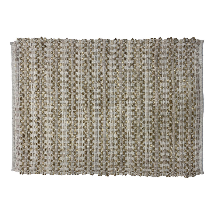 IMATRA - Tapis rectangulaire en coton avec motifs marrons 90 x 60 cm