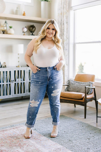 Hazel Blues® |  Juliet Star Crossed Boyfriend Jeans
