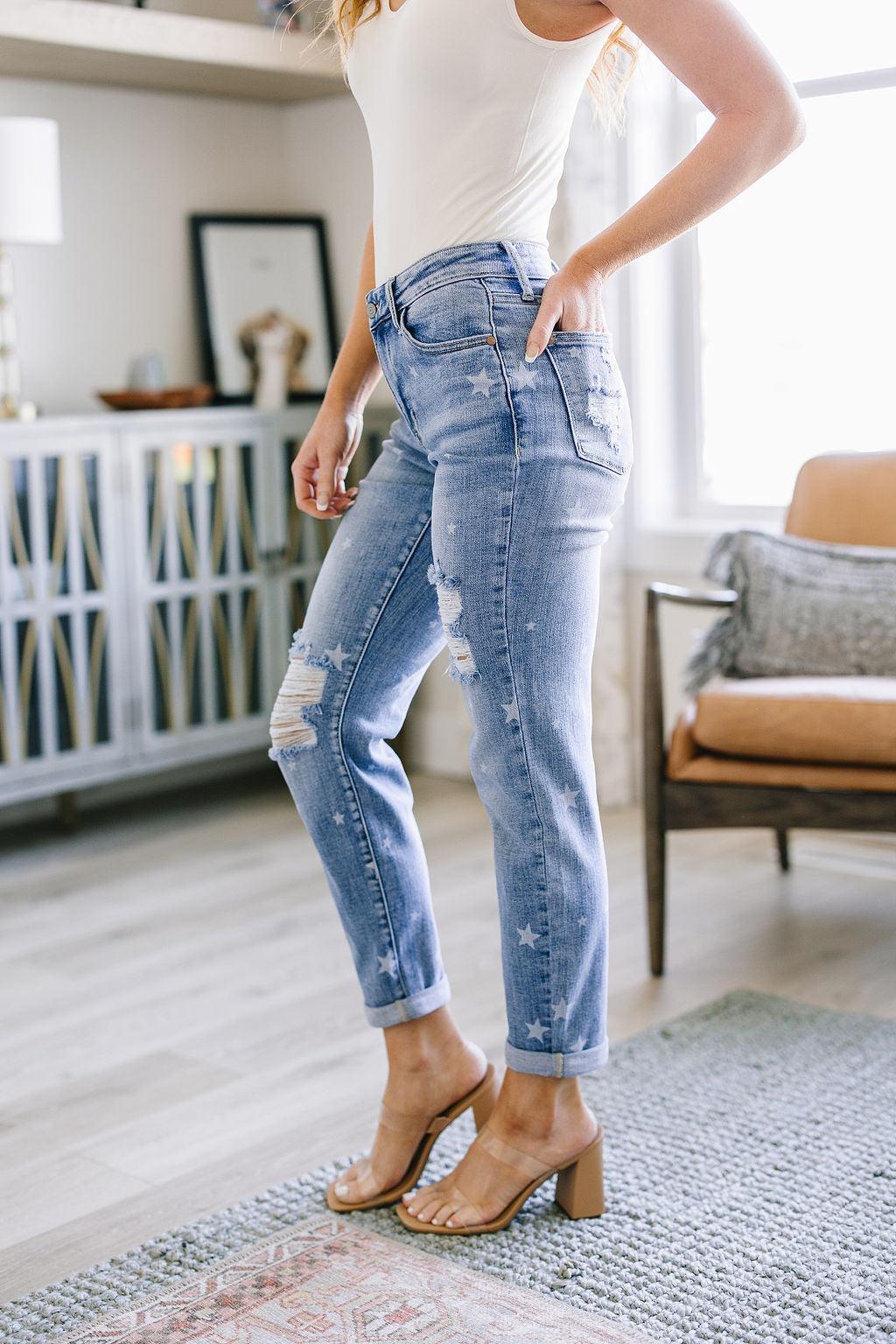 Hazel Blues® |  Juliet Star Crossed Boyfriend Jeans