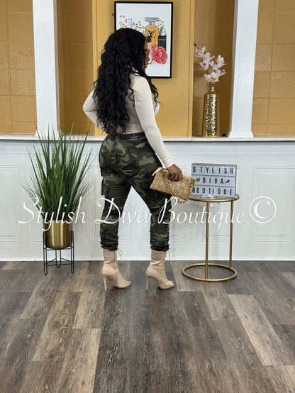 Kena Camo Cargo Joggers