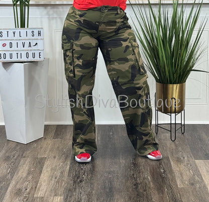 Kickin It Camo Cargo Pants