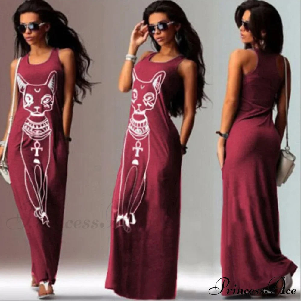 Ladies White Maxi Evening Party Dress