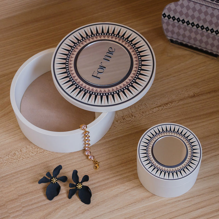 Large Round Jewelry Box Happy Beauty