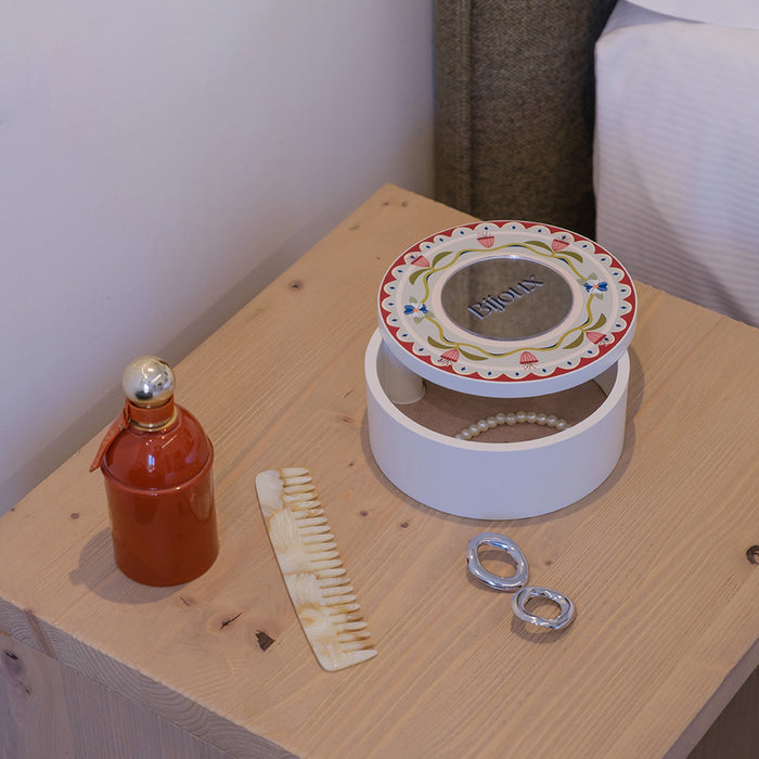 Large Round Jewelry Box Happy Beauty