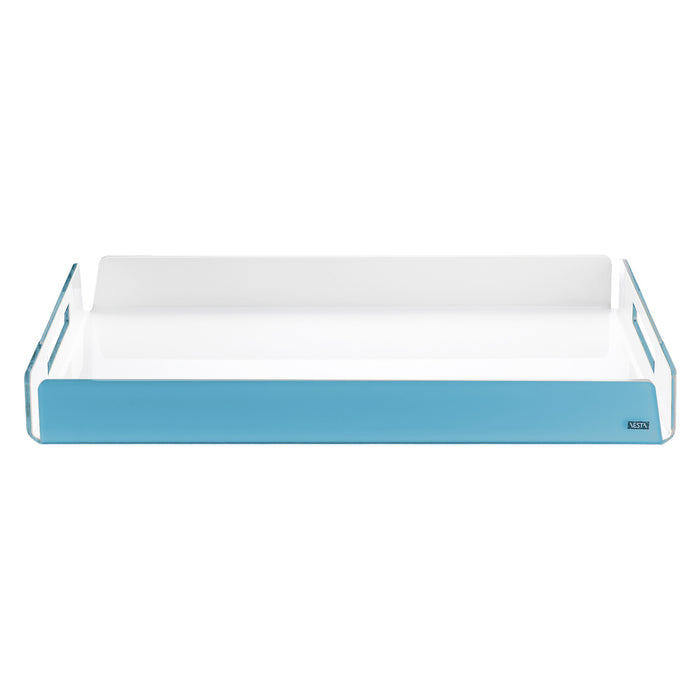Satin Light Blue/White