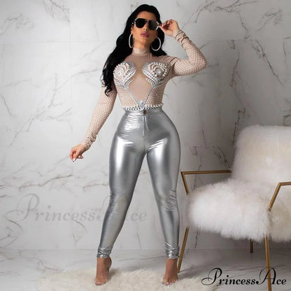 Latex Faux PU Leather Pants