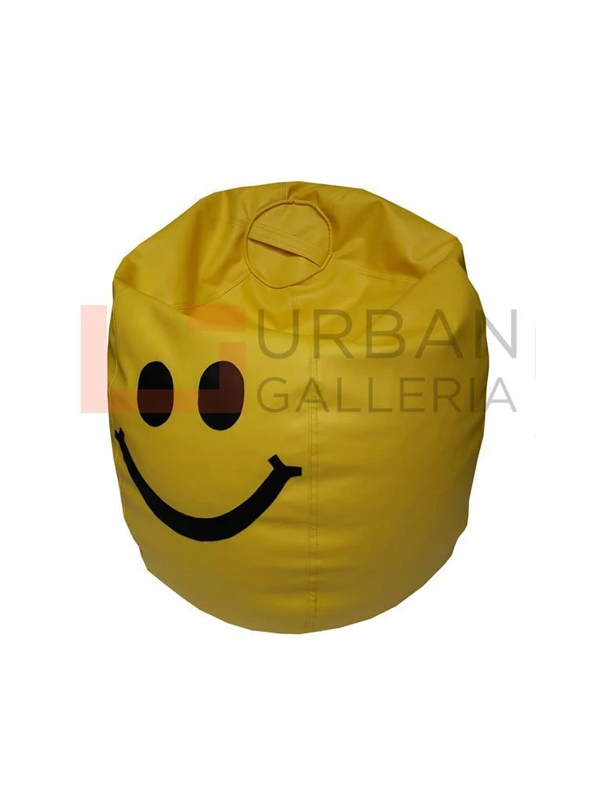 Leatherite smiley bean bag