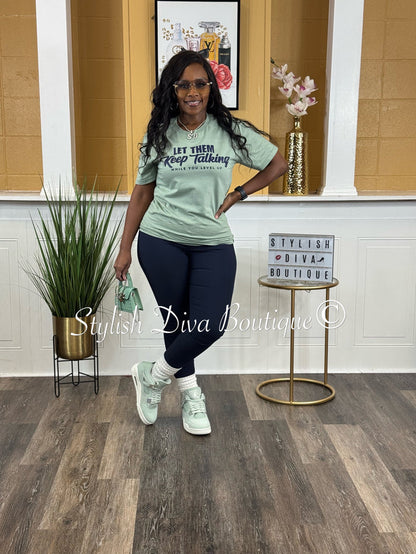 Let Them Keep Talking T-Shirt (Dark Navy Print)