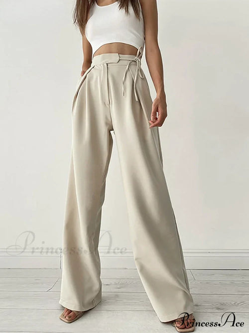 Long Loose Straight Casual Drawstring Sport Trousers