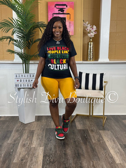 Love Black People T-Shirt (Multi-Color Print)