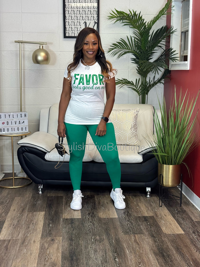 Luxe Cotton Leggings up to 3XL (K Green)