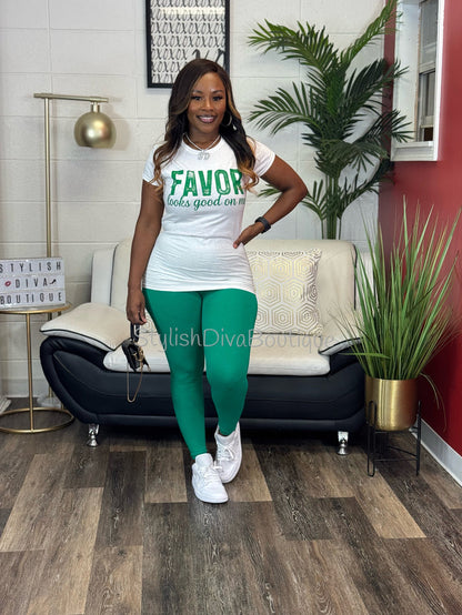 Luxe Cotton Leggings up to 3XL (K Green)