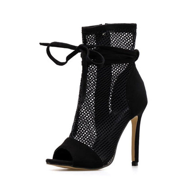 Sexy High Heel Peep-toe Boots- Sansa Costa