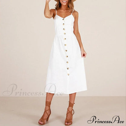Polka Dot Striped Backless Midi Dress